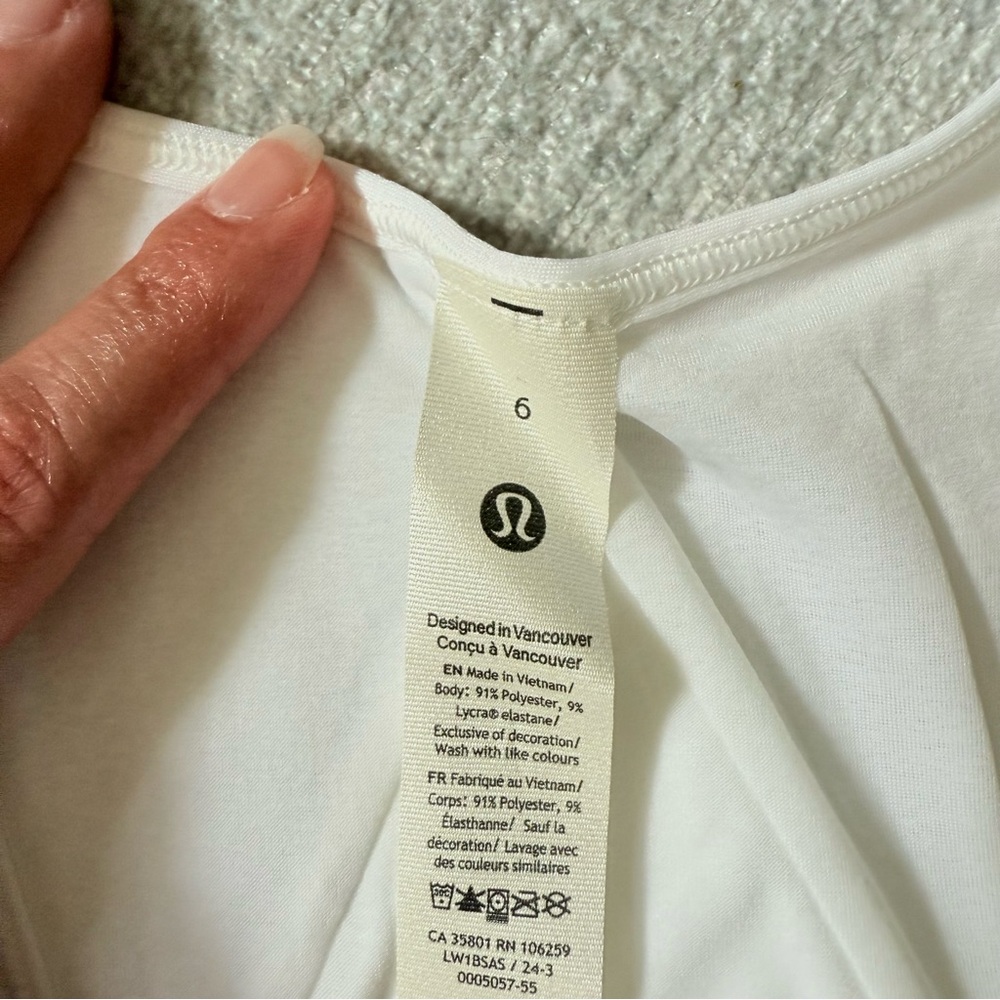 Lululemon White Essential Tank - Pleated - Picture 7 of 9